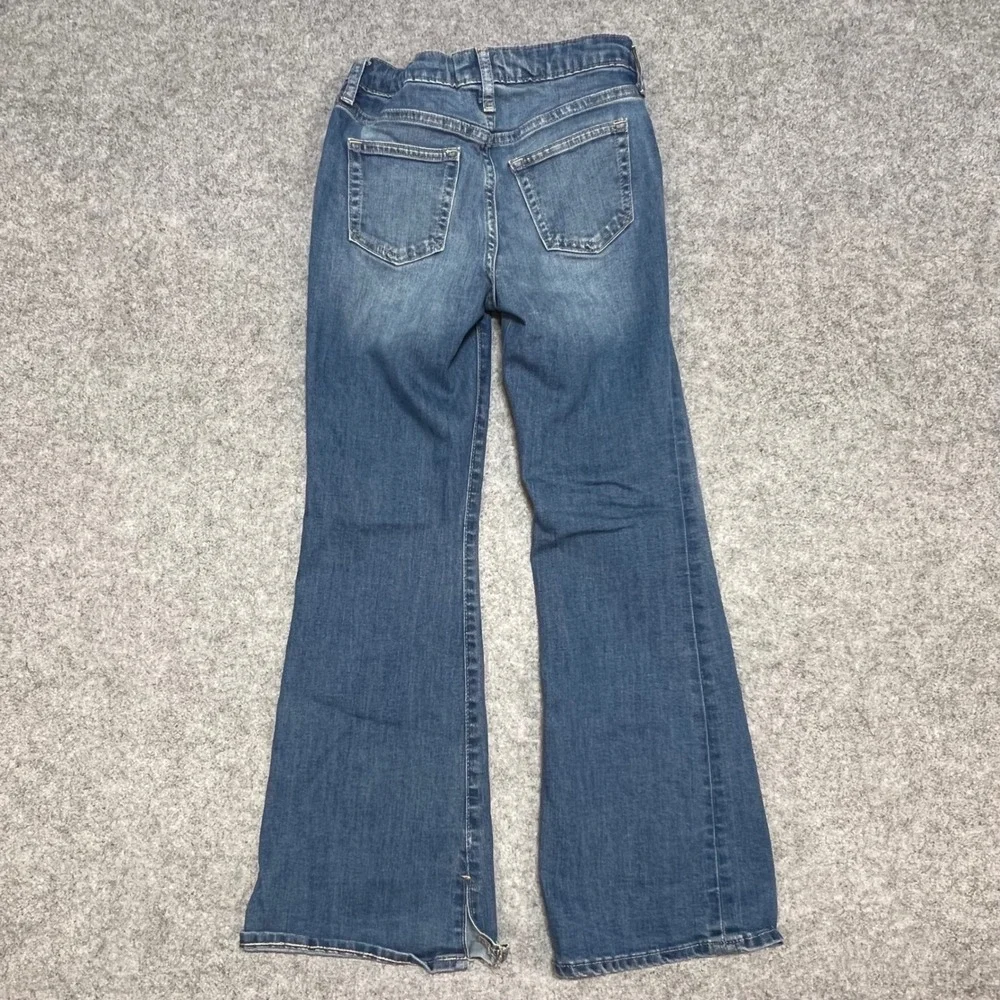 Gap Kids Girls‎ '70s Flare Jeans Medium Wash Blue Adjustable Waist Size 10